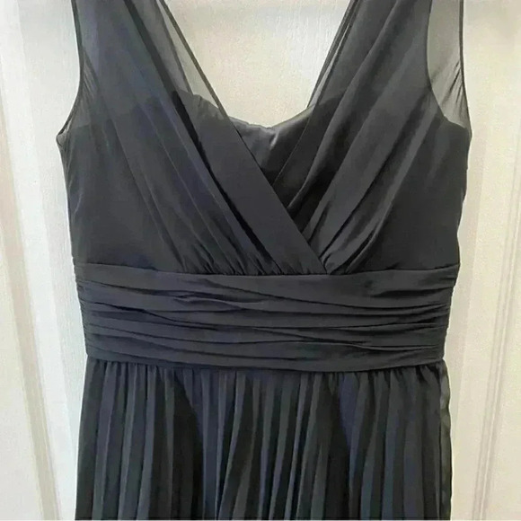 Selina Studio Little Black Dress Sheer Pleated Flowy Sleeveless LBD Size 4 NWT - Picture 7 of 16
